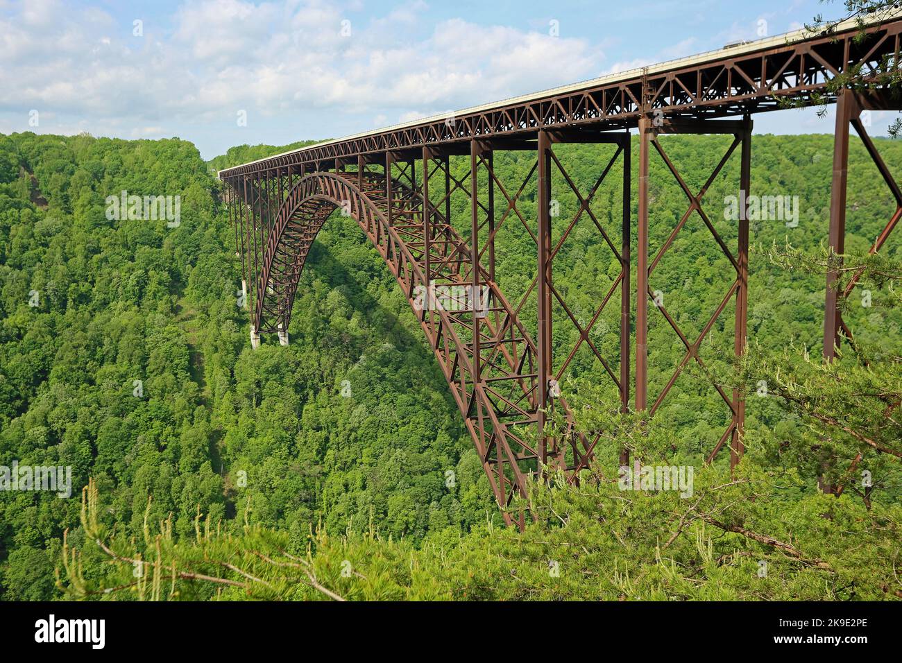 Side view at New River Bridge West Virginia Stock Photo Alamy
