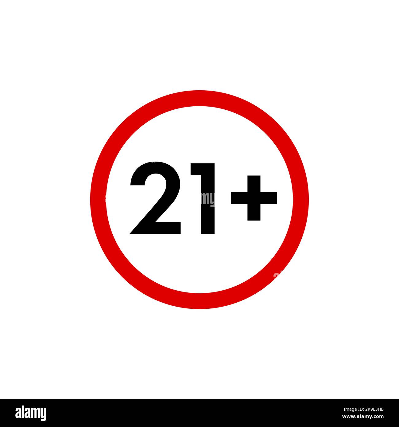 21 Plus Icon, Under Twenty One Years Old Prohibition Sign, Age 