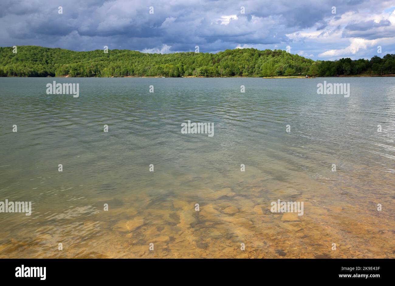 Sunset on Summerville Lake West Virginia Stock Photo Alamy