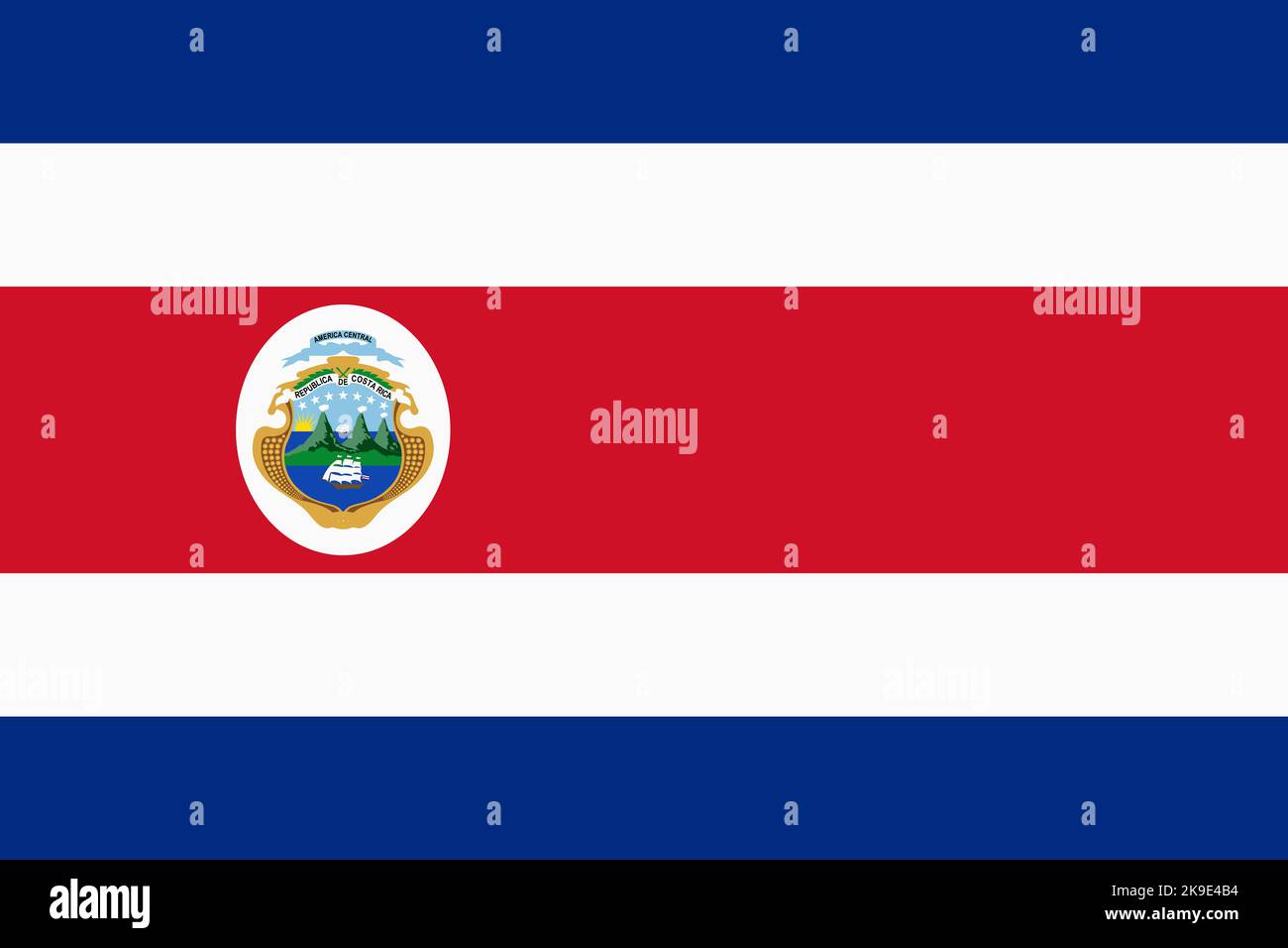 Flag of Costa Rica. Costa Rican national banner and patriotic symbol