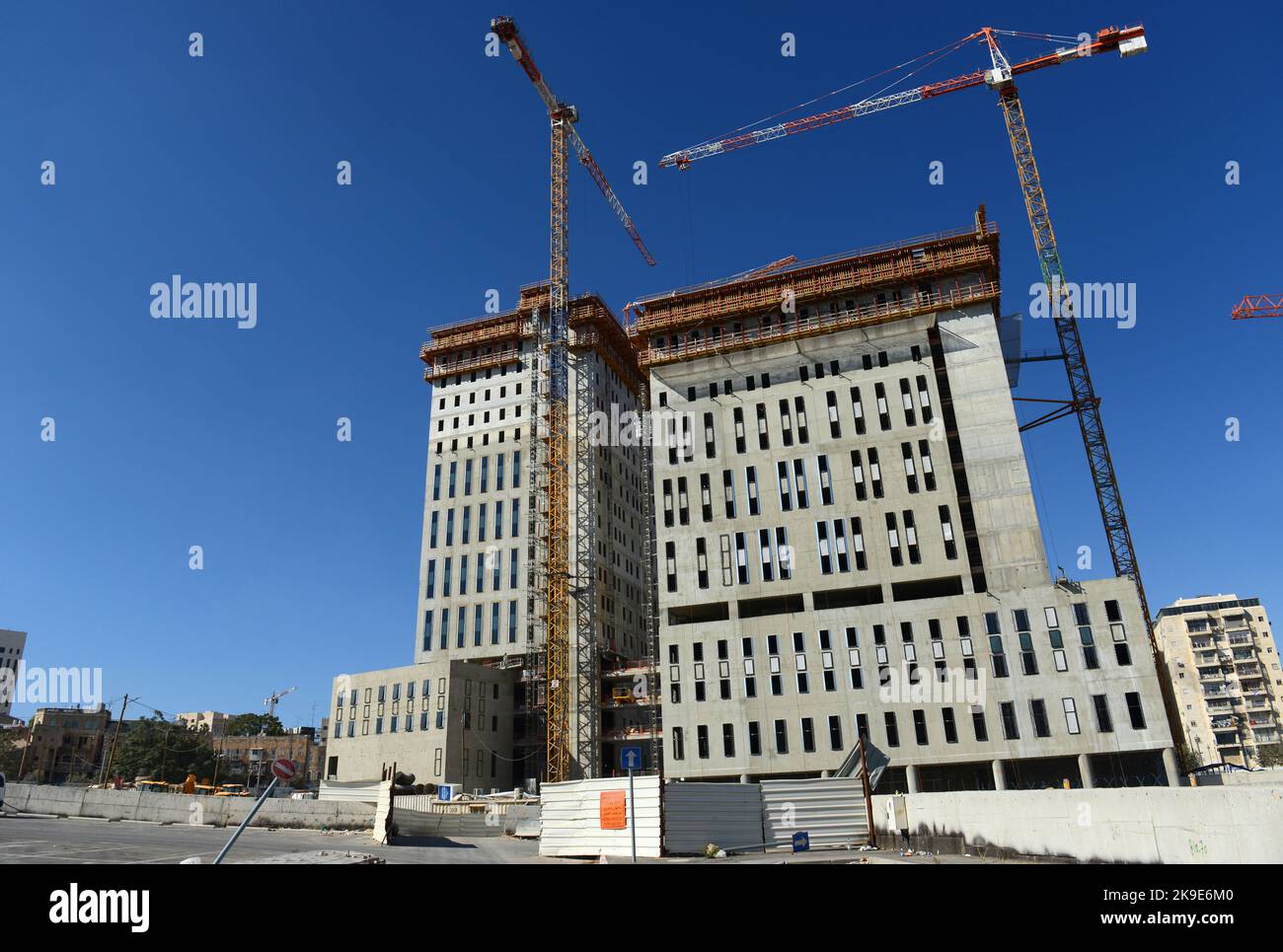 Israel Building Projects Jerusalem Gateway project under construction in August 2022. Jerusalem ...