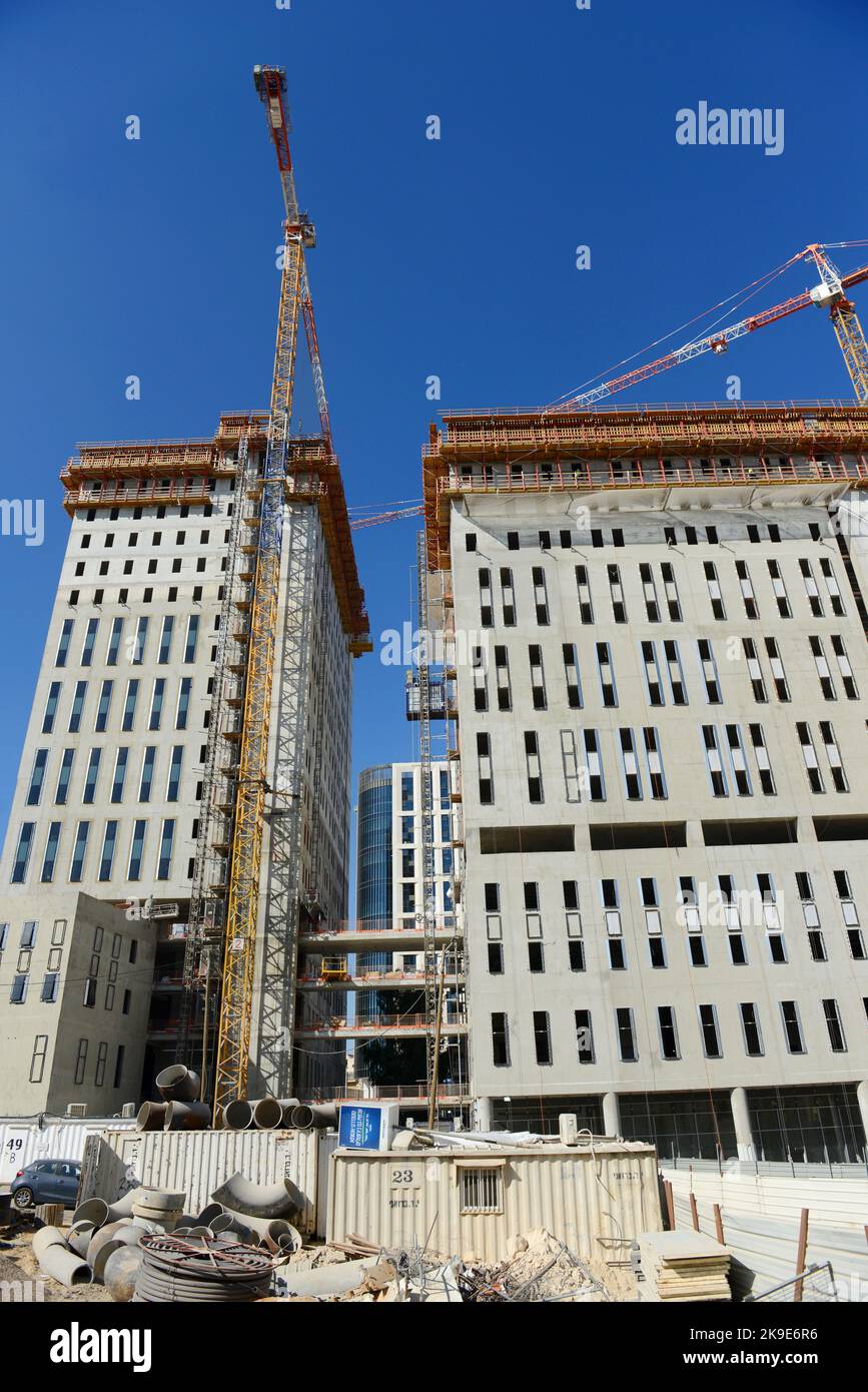 Israel Building Projects Jerusalem Gateway project under construction in August 2022. Jerusalem ...