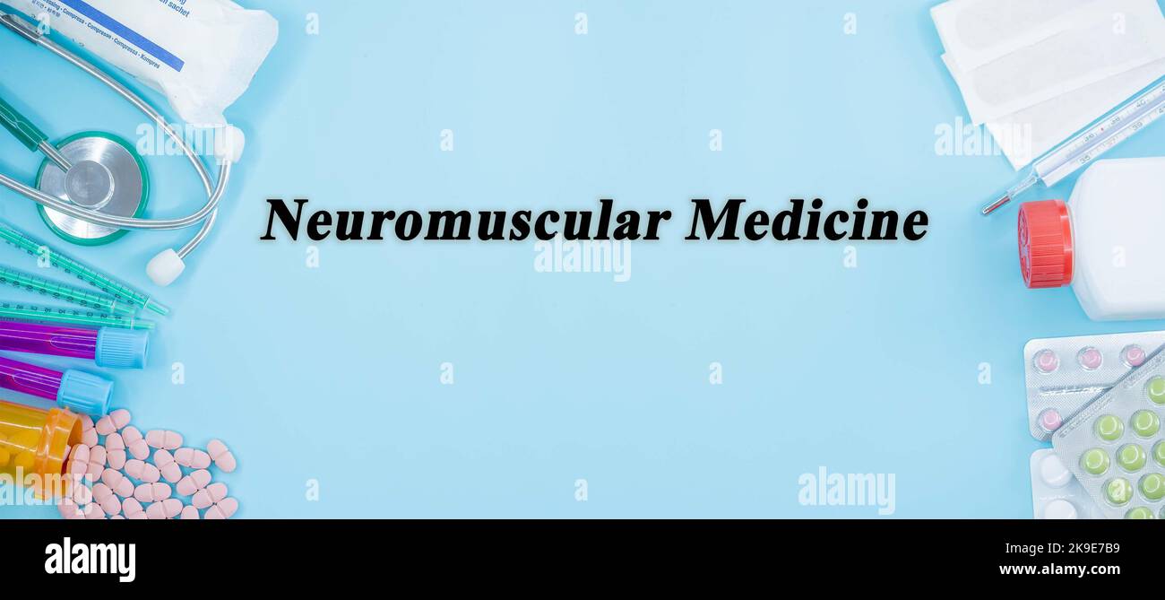 Neuromuscular Medicine Medical Specialties Medicine Study as Medical Concept background Stock Photo