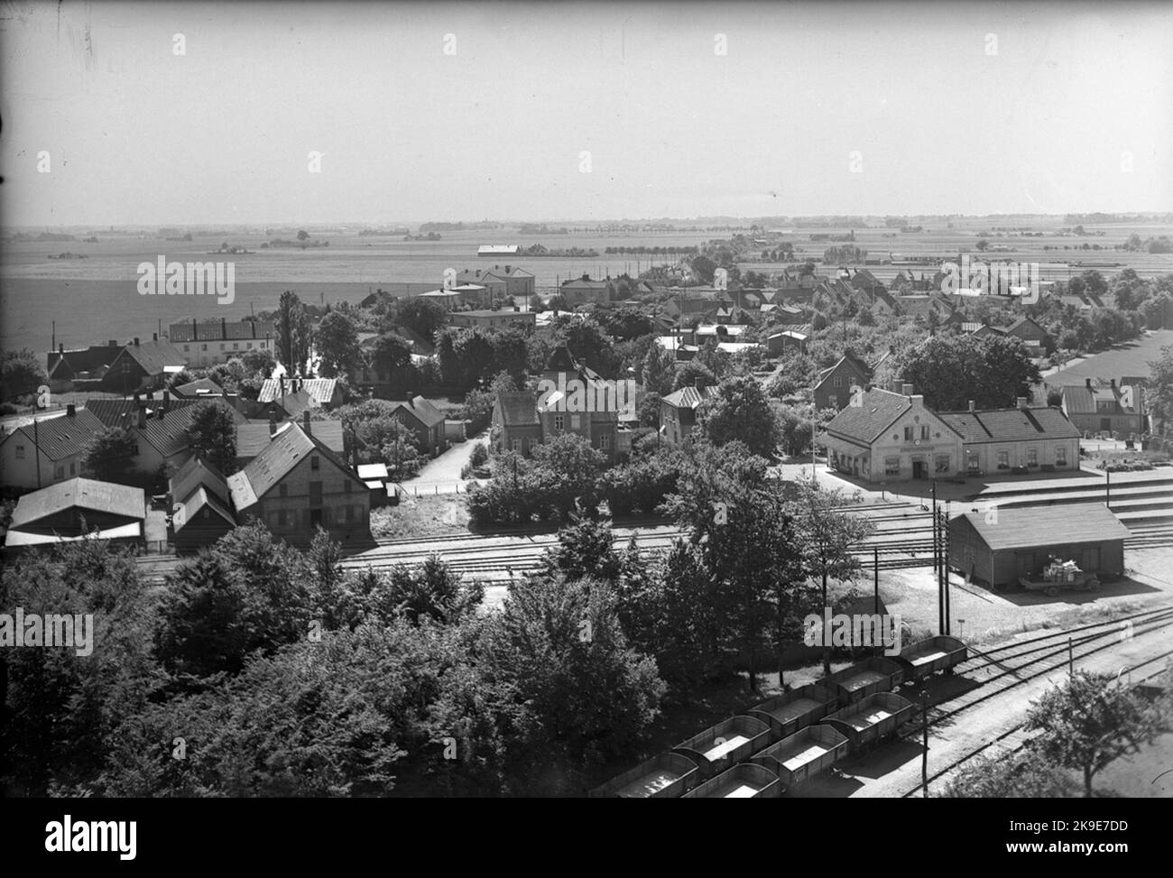Staffanstorp station and surrounding area Stock Photo Alamy