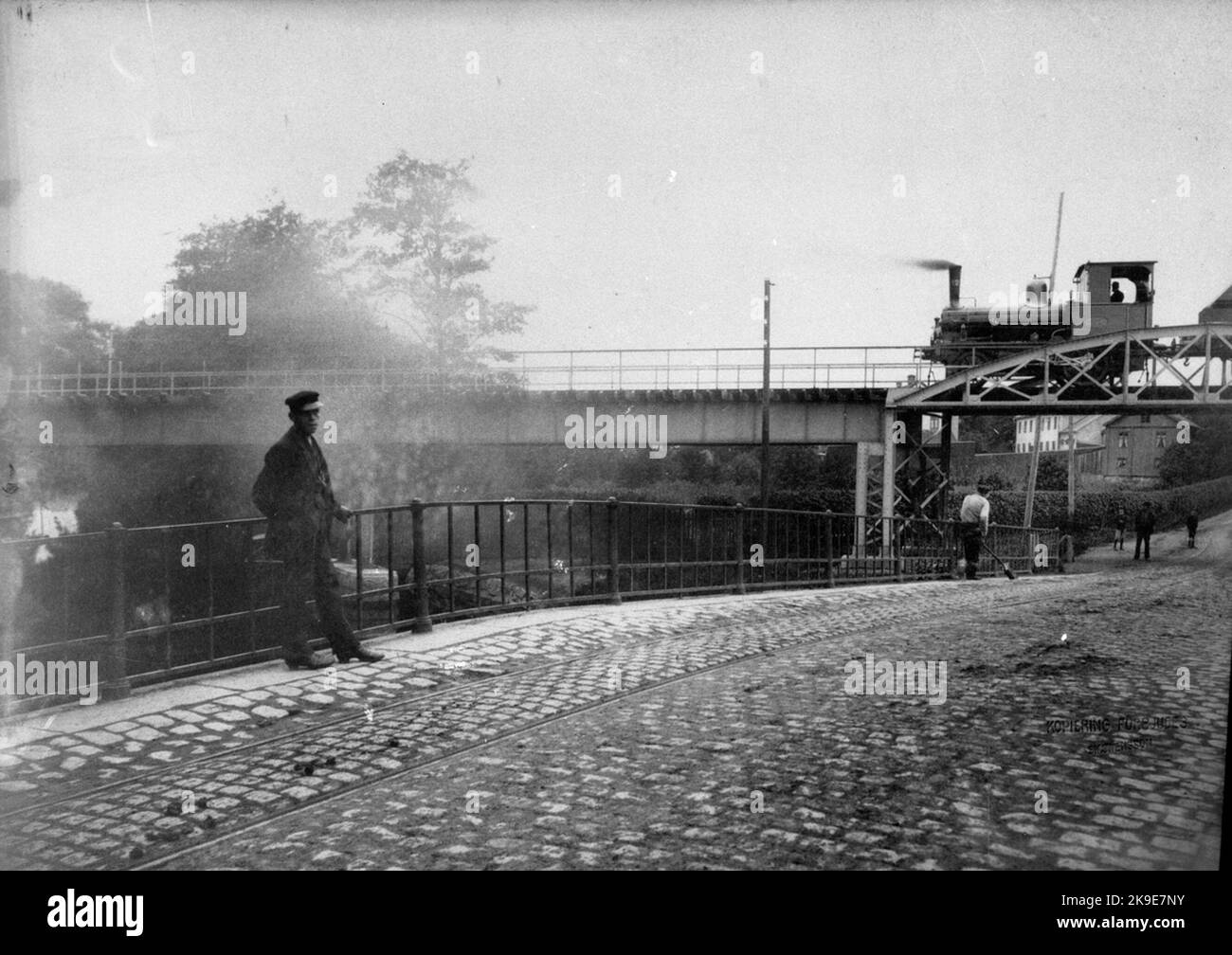 Gothenburg Hallandsbanan, GHB Lok 12 on Bro over Mölndalsbron Stock