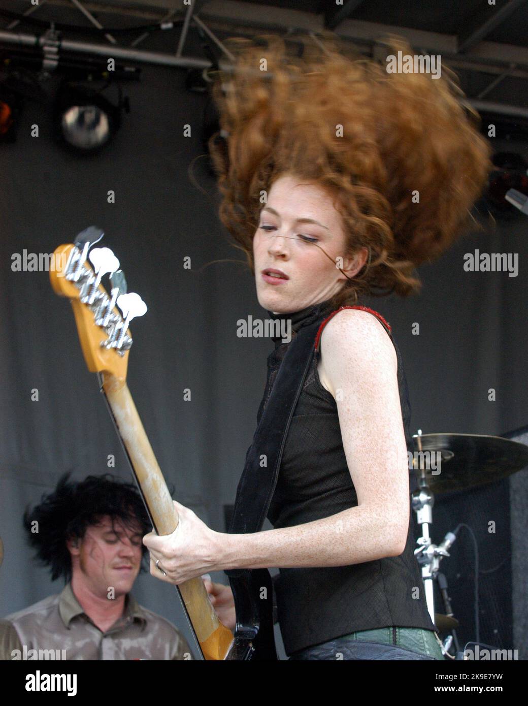 Melissa Auf der Maur performs at the fourth date of the Curiosa Festival tour on July 29, 2004 at Atlanta, Georgia's Hi-Fi Buys Amphitheatre. CREDIT: Chris McKay / MediaPunch Stock Photo