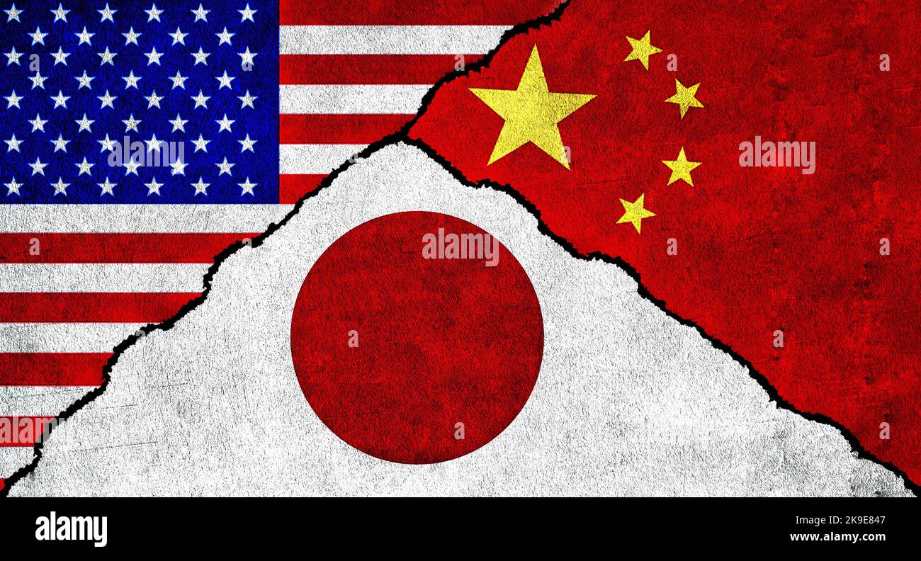 Illustration Flags Indicating Political Conflict China Japan Stock Photo by  ©Wirestock 458846870