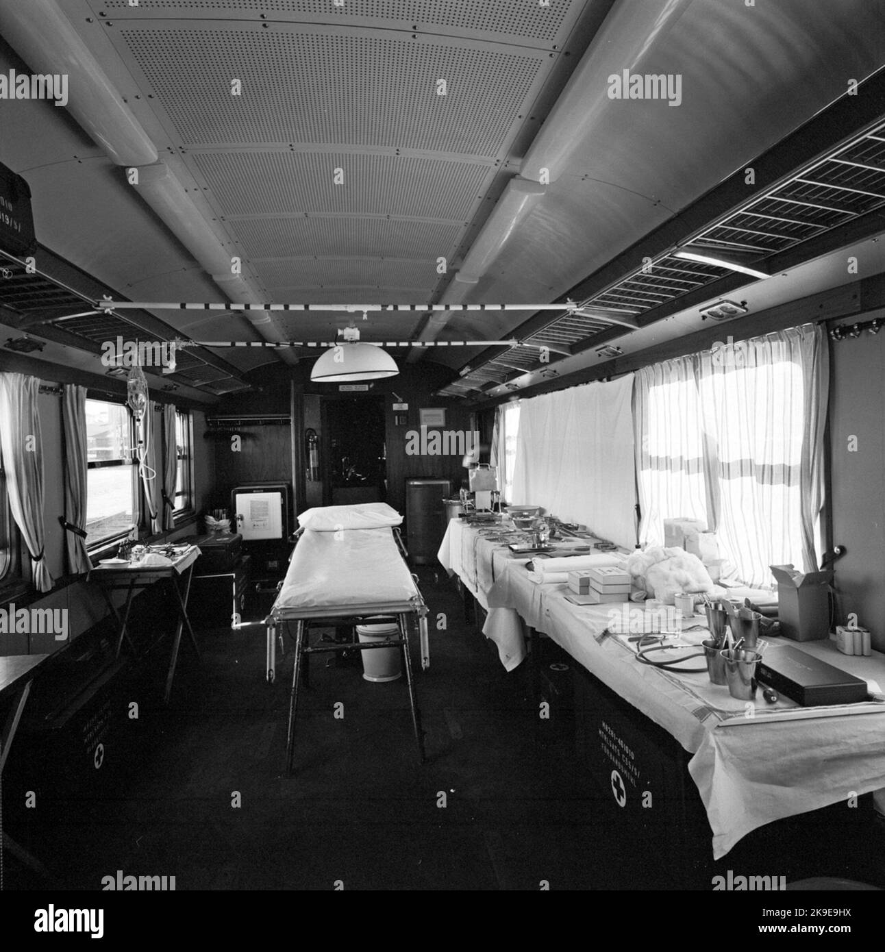 Military exercise, sick transport train Stock Photo Alamy