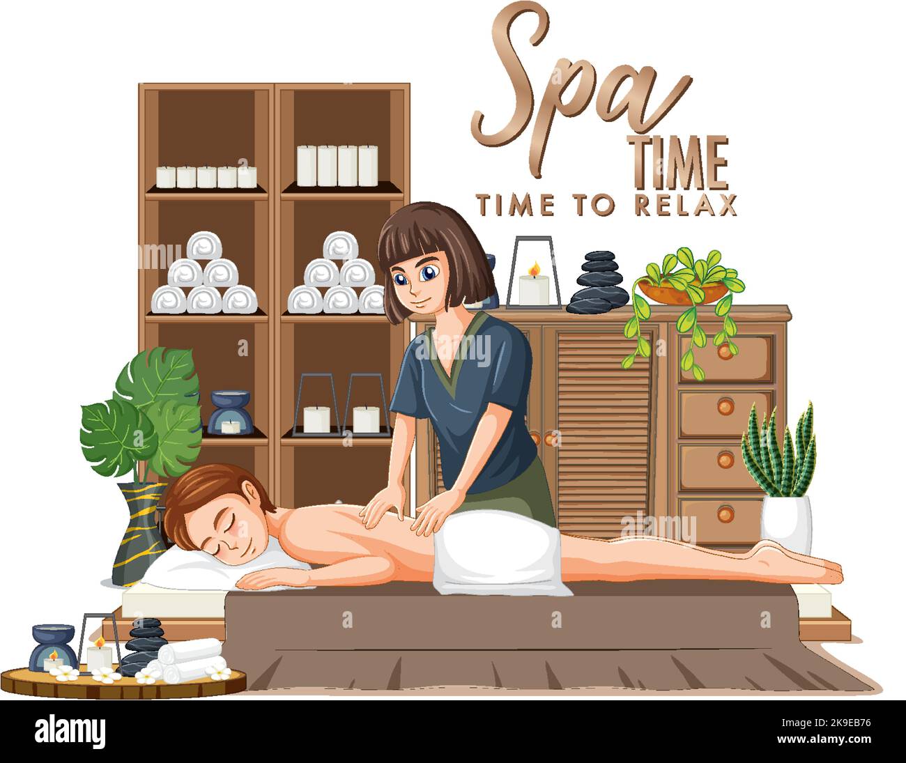 Spa Time Words Spa time text design for banner or poster illustration Stock Vector ...