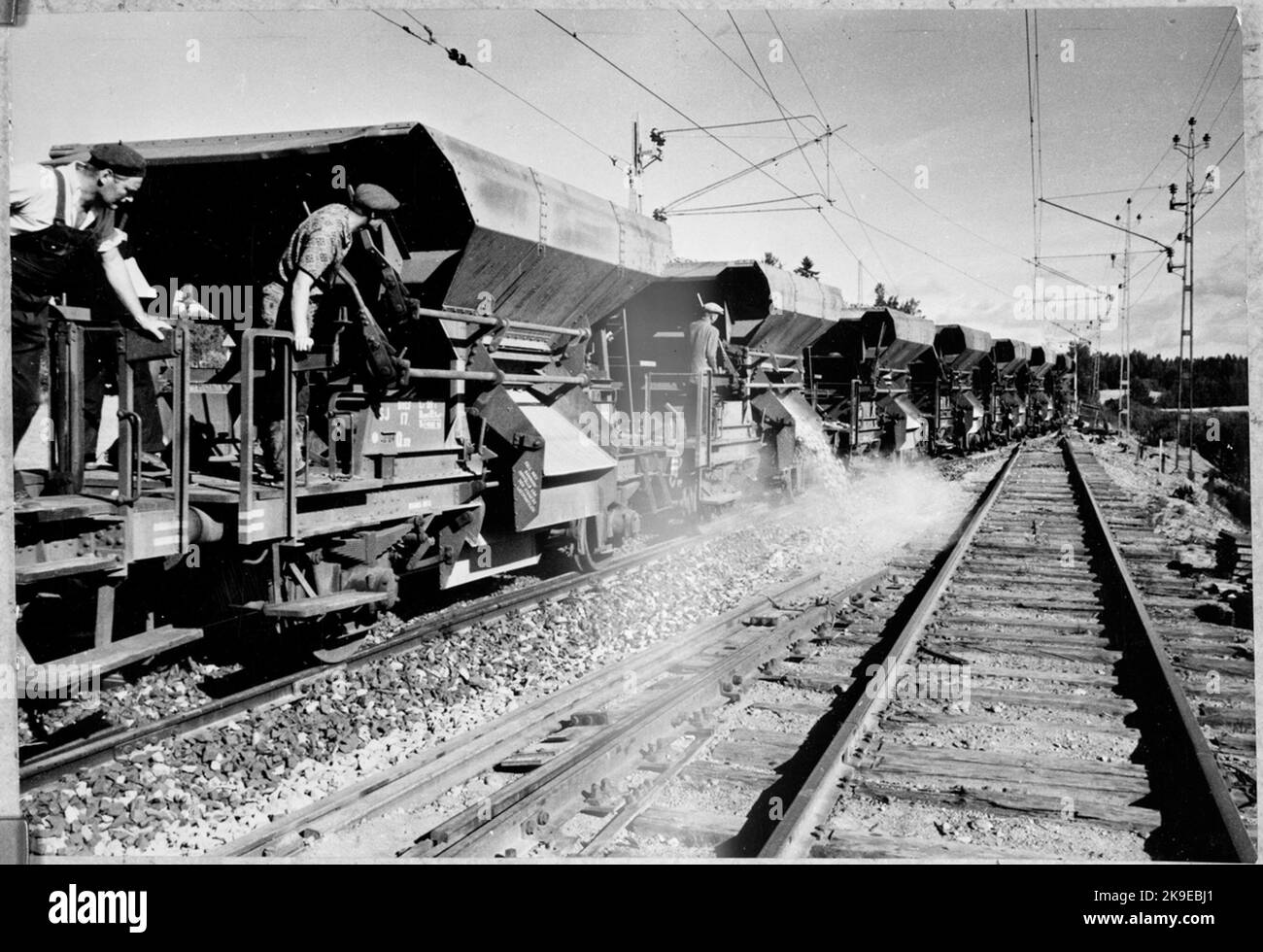 Double tracks Black and White Stock Photos Images Alamy