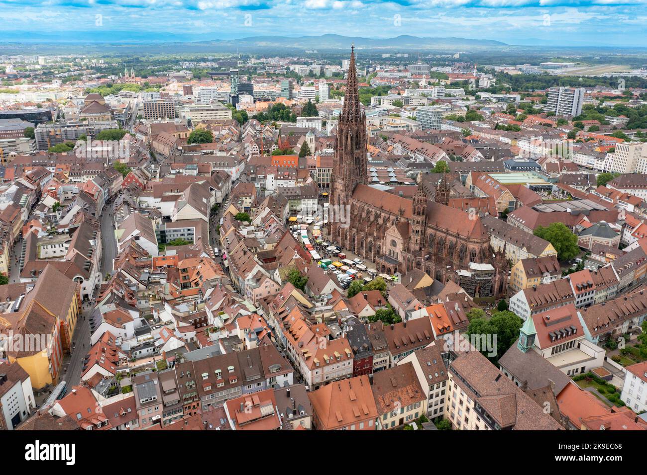 Freiburger Münster or Freiburg Cathedral or Freiburg Minster, Freiburg im Breisgau, Germany Stock Photo