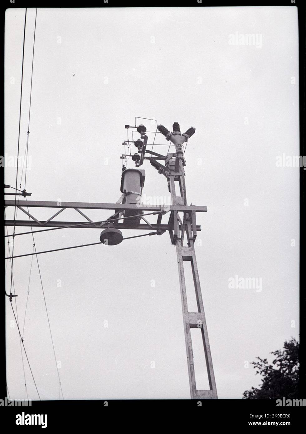 Detail, contact line post Stock Photo - Alamy
