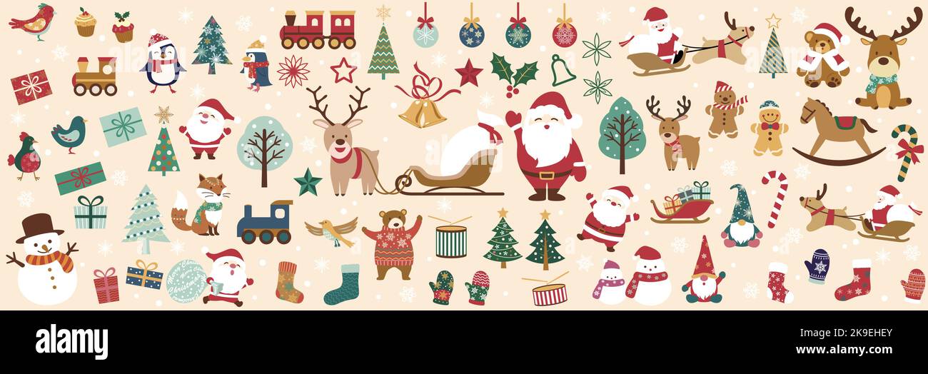 Vector Flat Background Illustration With Christmas Balls And Text Space ...
