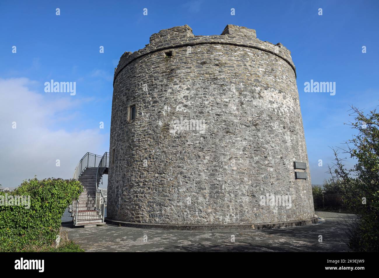 The historical Mount Batten Artillery Tower, Plymouth Sound. Built for