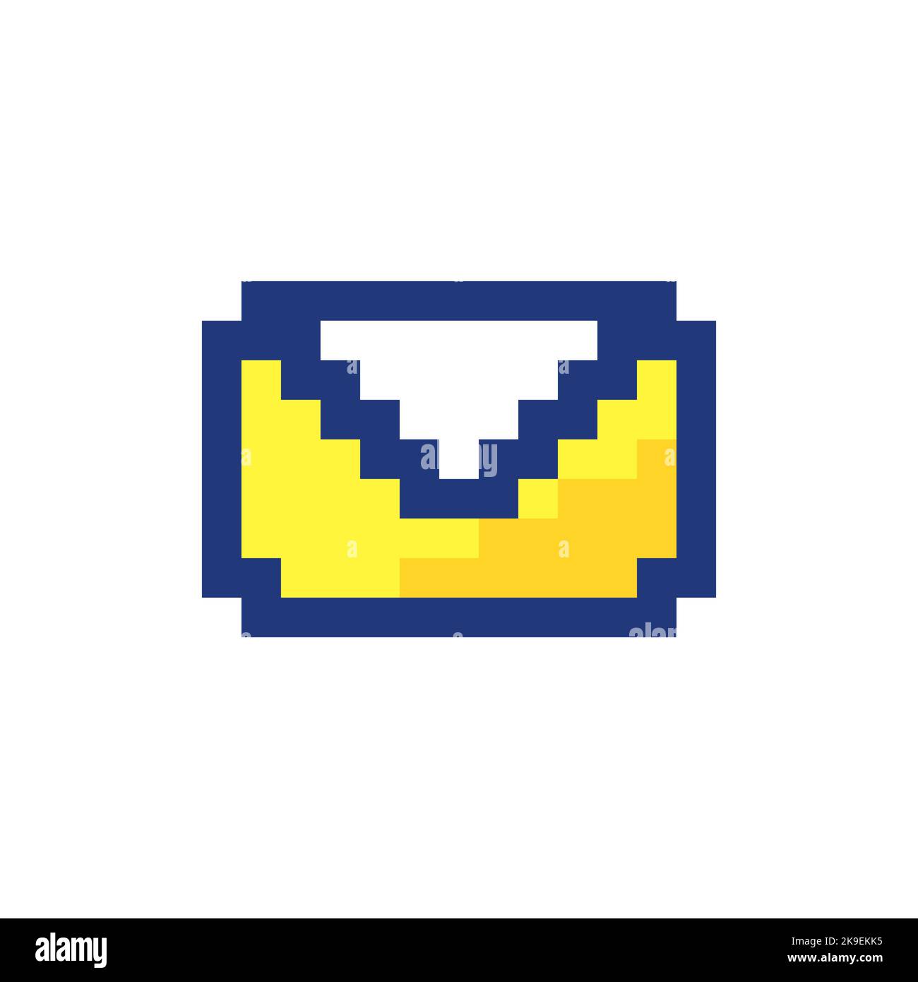 Unread message pixelated RGB color ui icon Stock Vector