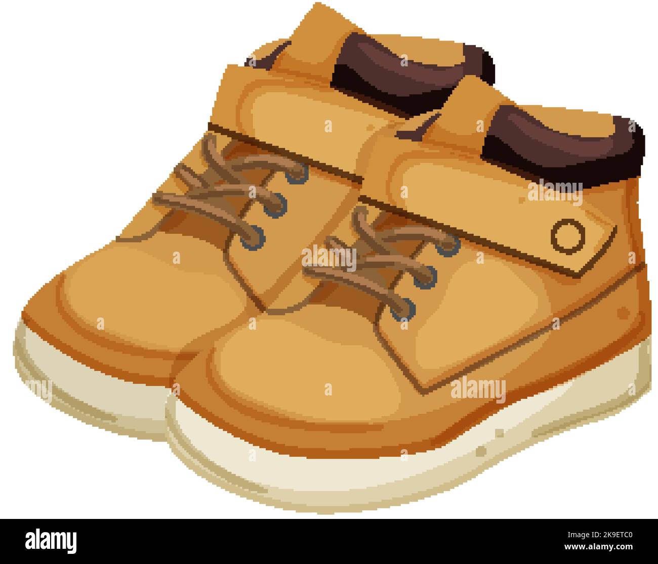 style kid shoes cartoon vector illustration Stock Vector Image & Art