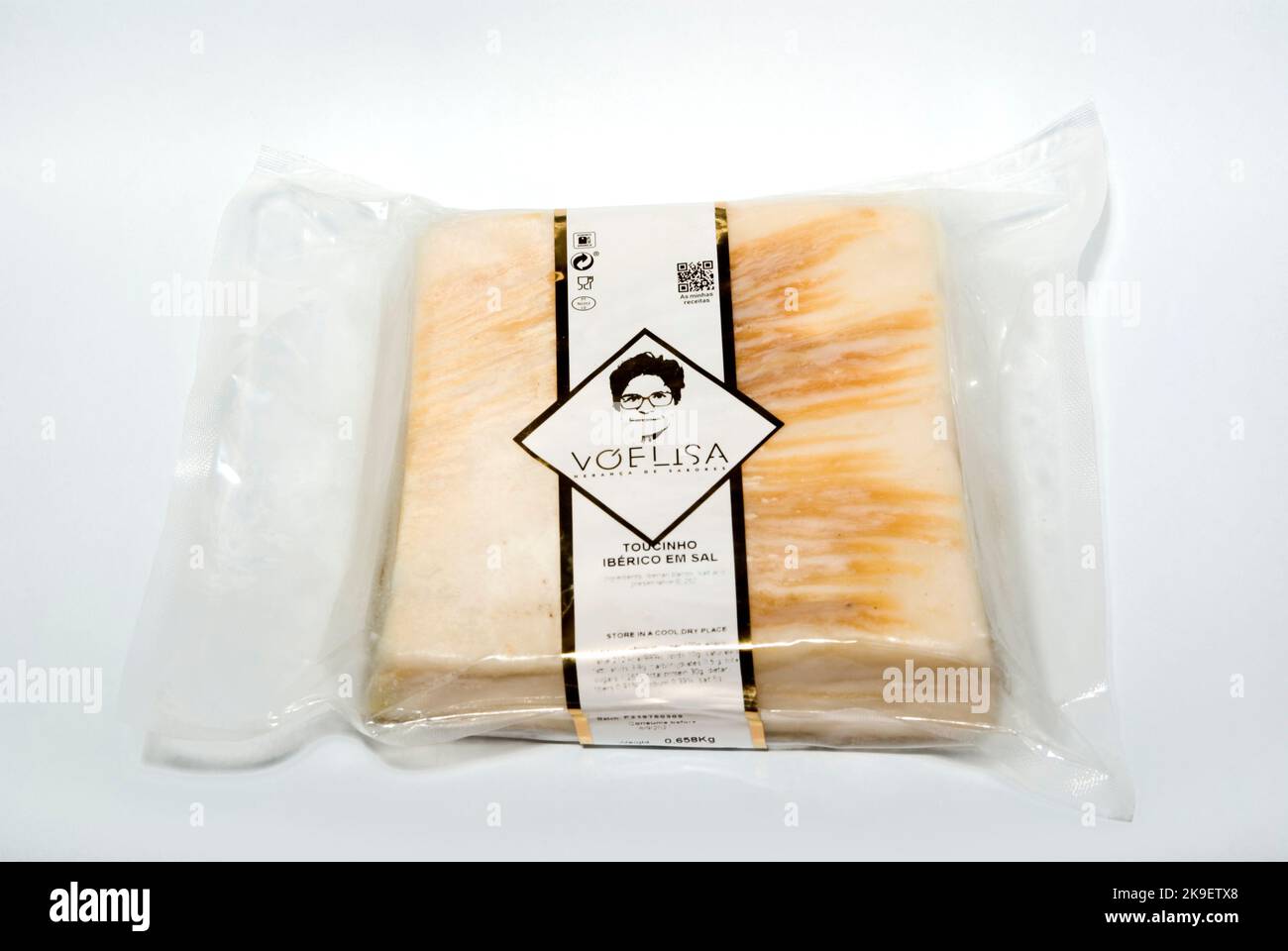 Iberian Salted Bacon Stock Photo