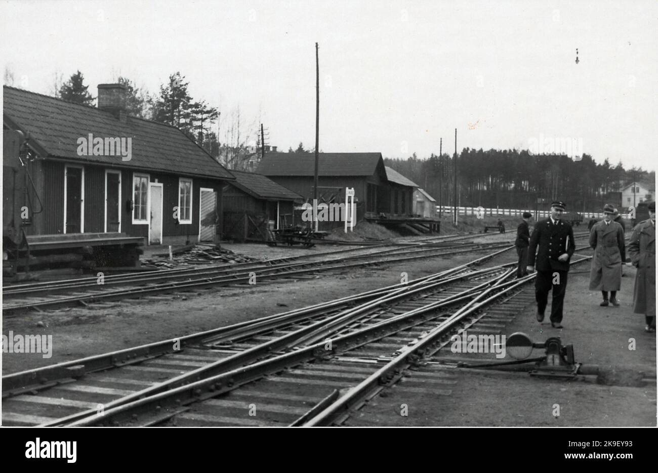 Before the electrification of Långsele station Stock Photo - Alamy