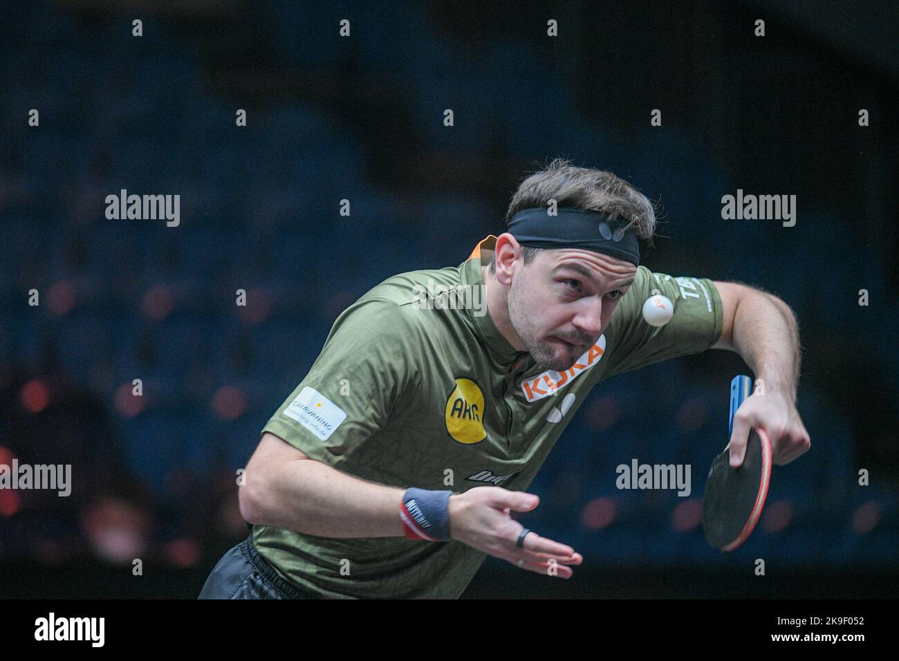 German table tennis player Timo Boll defeated Chinese table tennis player Lin Gaoyuan 3-2 in the mens singles 1/8 finals of 2022 World TeamTennis ( WTT) World Cup, Xinxiang City, central Chinas Henan
