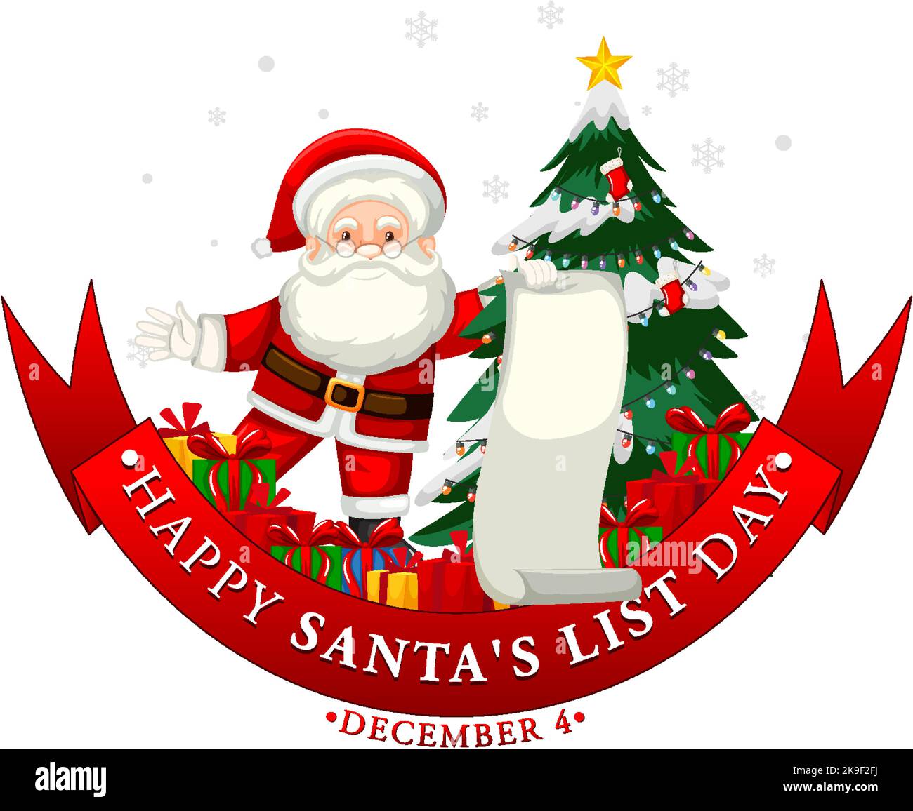 Happy Santa's List Day banner design illustration Stock Vector Image ...