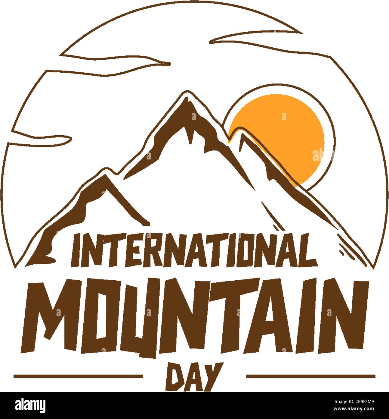 International mountain day text for poster design illustration Stock