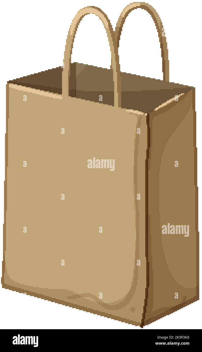 package paper bag cartoon vector illustration Stock Vector Image & Art