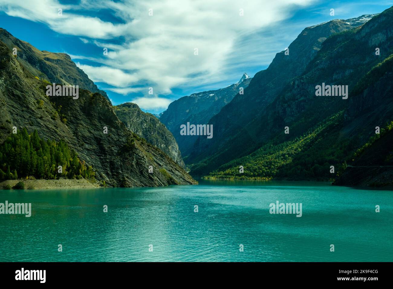 Alpine landscape in October. Landscape photo of the Alps Stock Photo