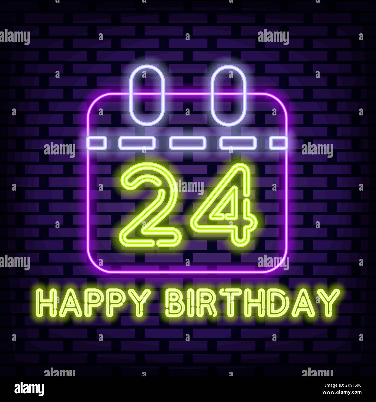 Twenty Four Years Anniversary, 24 Number Shaped Birthday Candle with Fire  on White Stock Vector - Illustration of design, birthday: 190661378