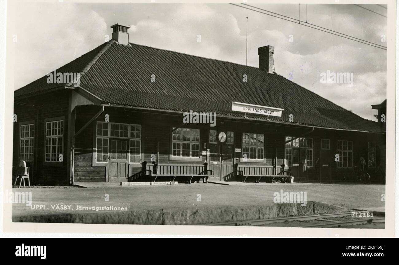 Upplands Väsby station. Stock Photo