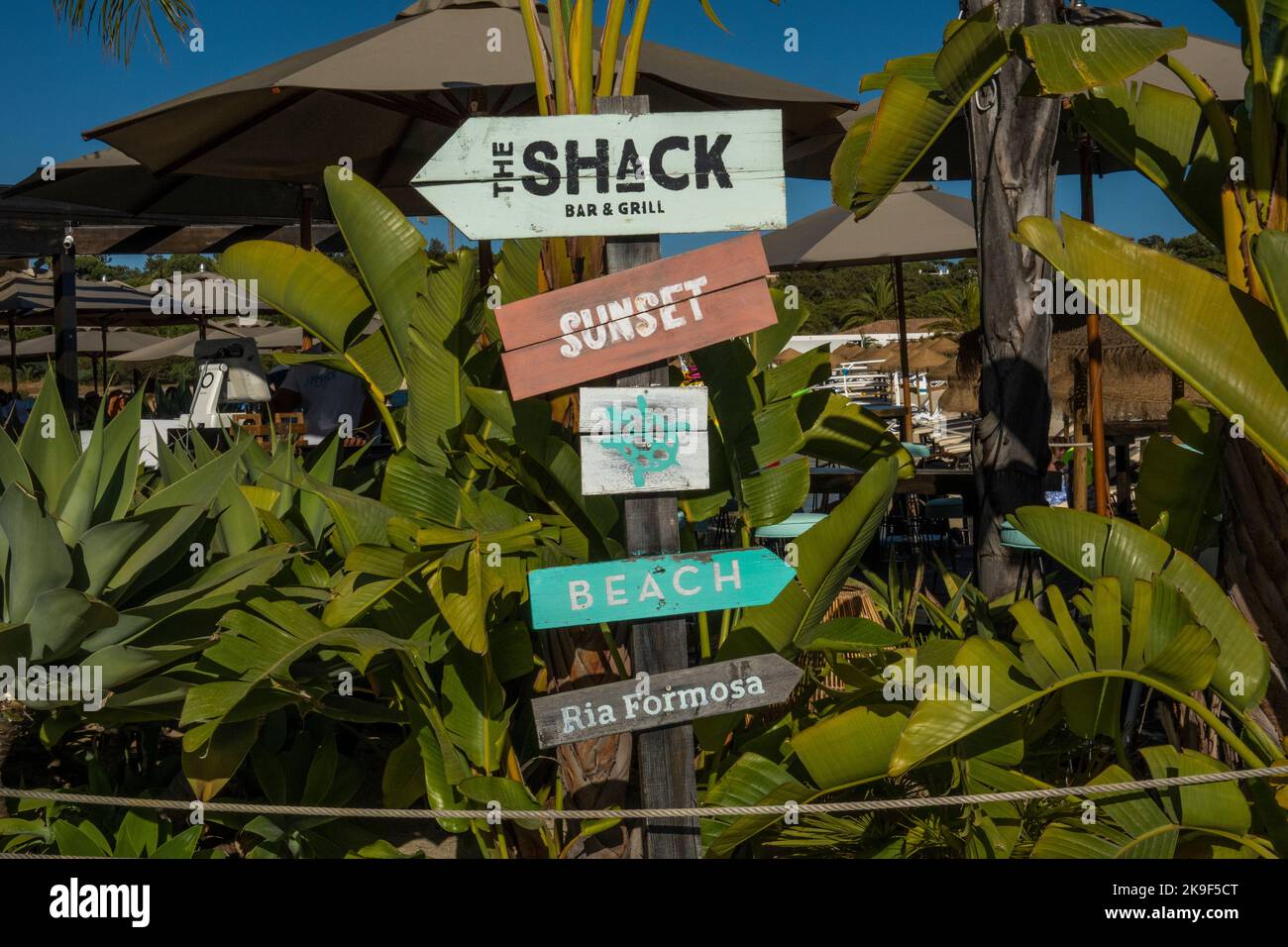 QUINTA DO LAGO, PORTUGAL 26th JUNE 2022 Bar grill the Shack wooden