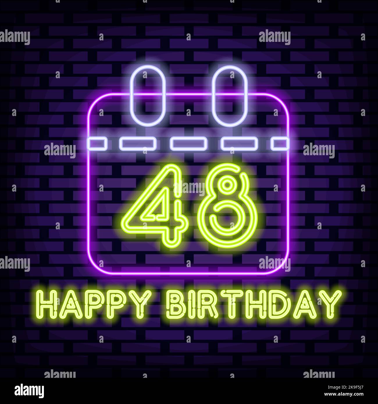 48th birthday Stock Vector Images Alamy