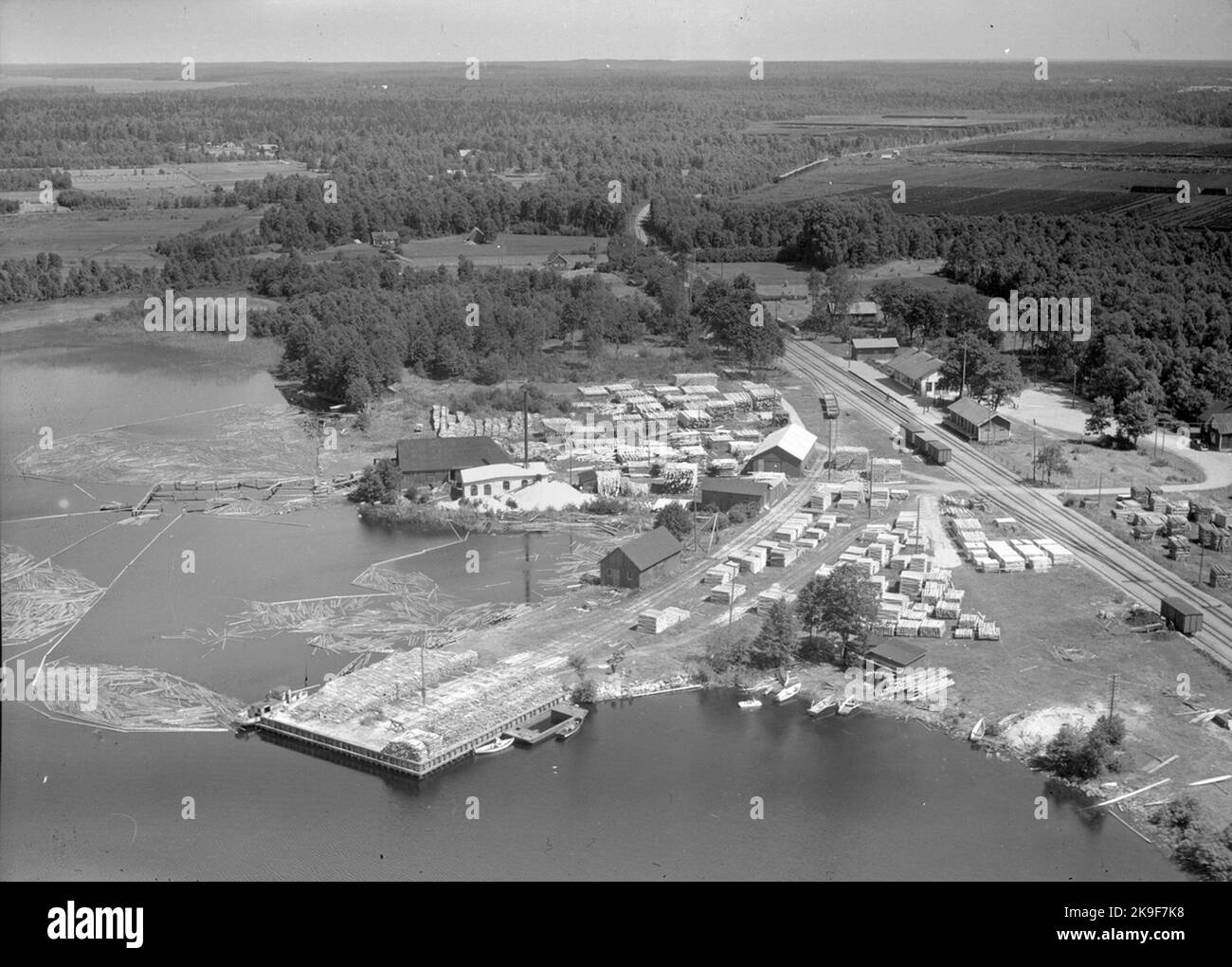 Aerial photo over the station Stock Photo - Alamy