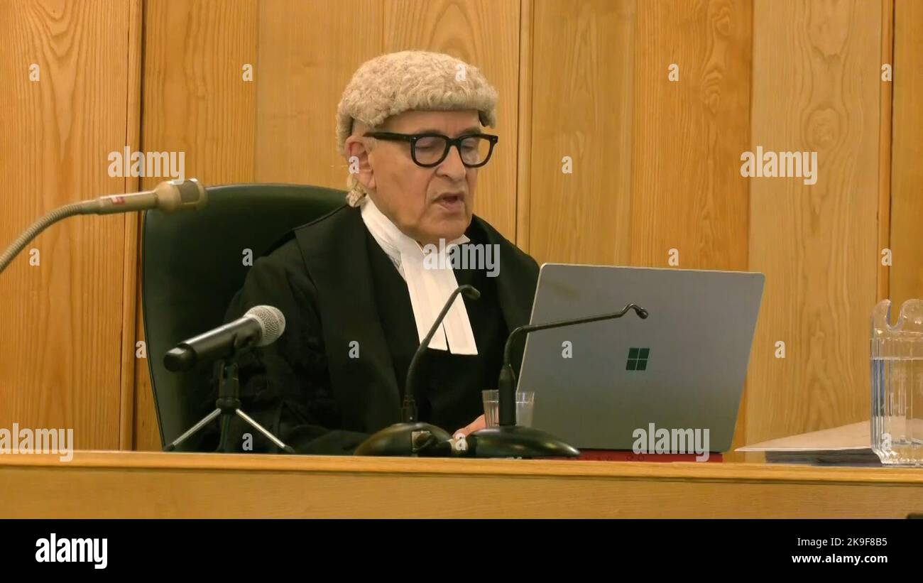 Screen grab taken from PA Video of Judge Richard Marks KC during a live