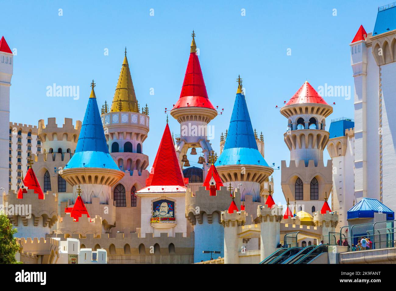 LAS VEGAS, NV - JUNE 15, 2012: Excalibur Hotel and Casino in Las Vegas, Nevada. Its owner - MGM Resorts reported strong net revenue gain of 43 percent Stock Photo