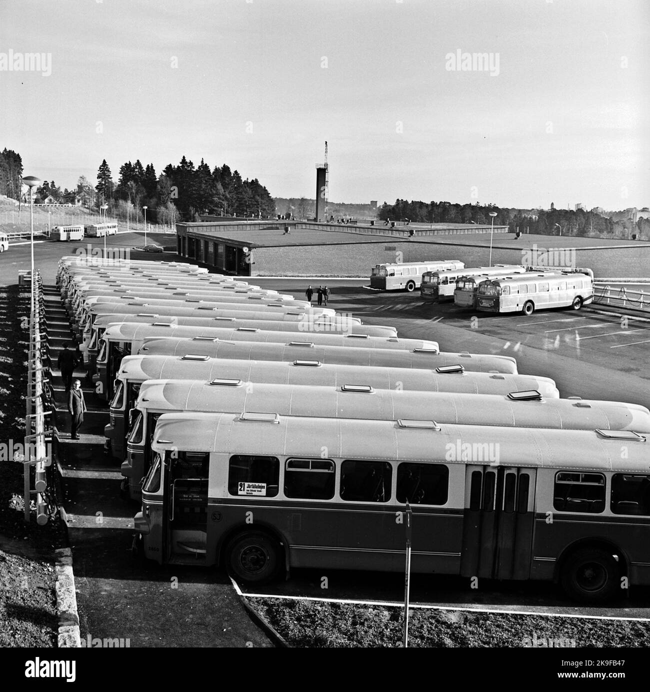 State Railways, SJ Car Transport Råsta Bus Garage Stock Photo - Alamy
