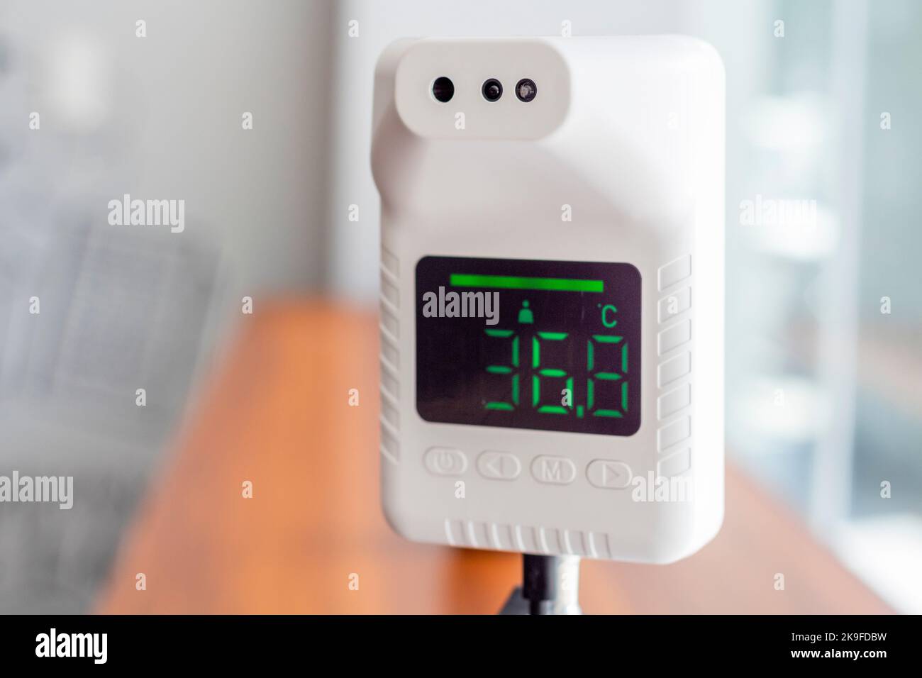 A noncontact digital infrared thermometer at a cafe in Cebu City, Philippines Stock Photo Alamy
