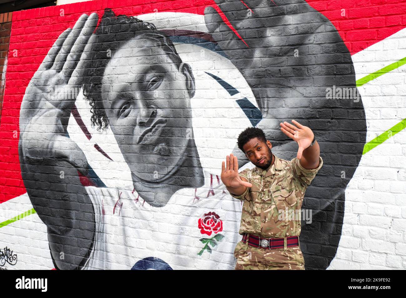Red Roses Game EDITORIAL USE ONLY Chrispin Benjamin, fiance of England Rugby player ...