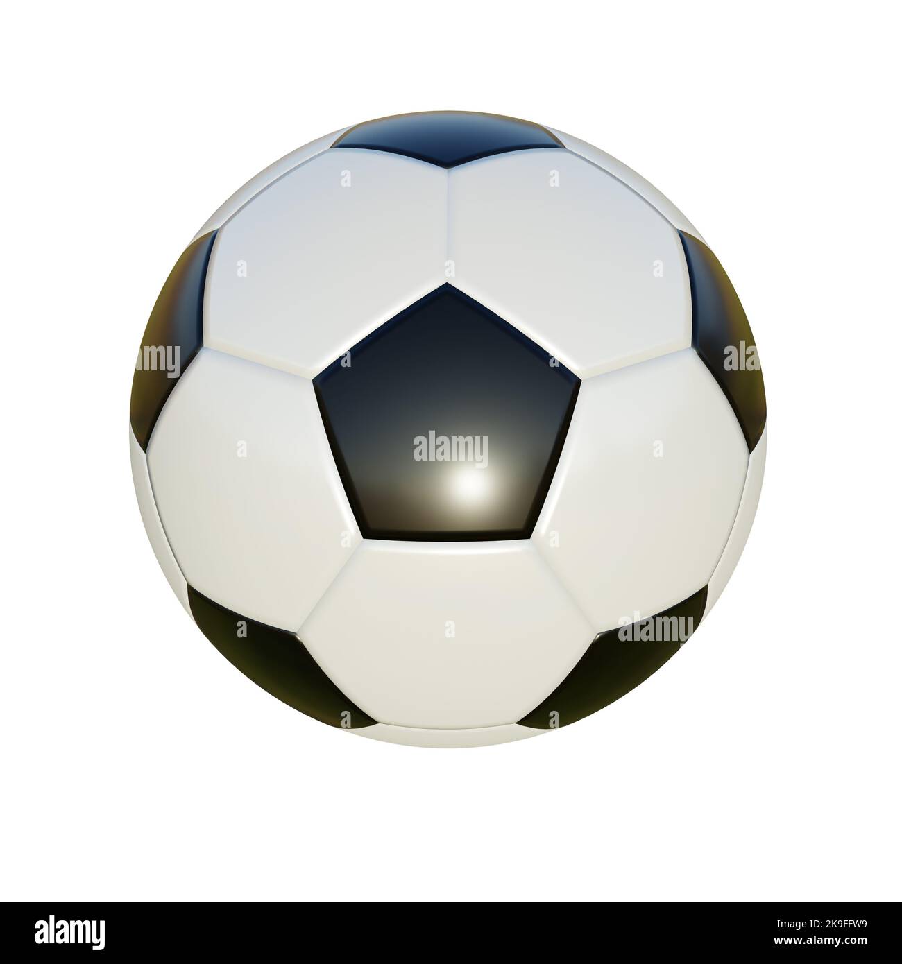 Inflated soccer ball. 3D render Stock Photo Alamy