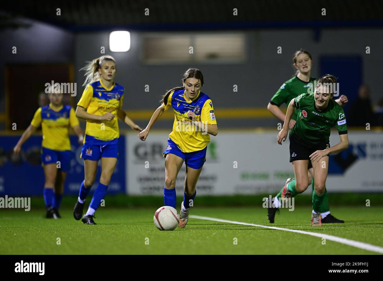 Barry, Wales. 27th Oct, 2022. Anna Houghton of Barry Town Utd Women  - Mandatory by-line: Ashley Crowden  - 27/10/2022 - FOOTBALL - Jenner Park Stadium - Barry, Wales - Barry Town United Women vs Aberystwyth Town Women’s FC - Genero Adran Premier Phase 1 22/23 Credit: Ashley Crowden/Alamy Live News Stock Photo