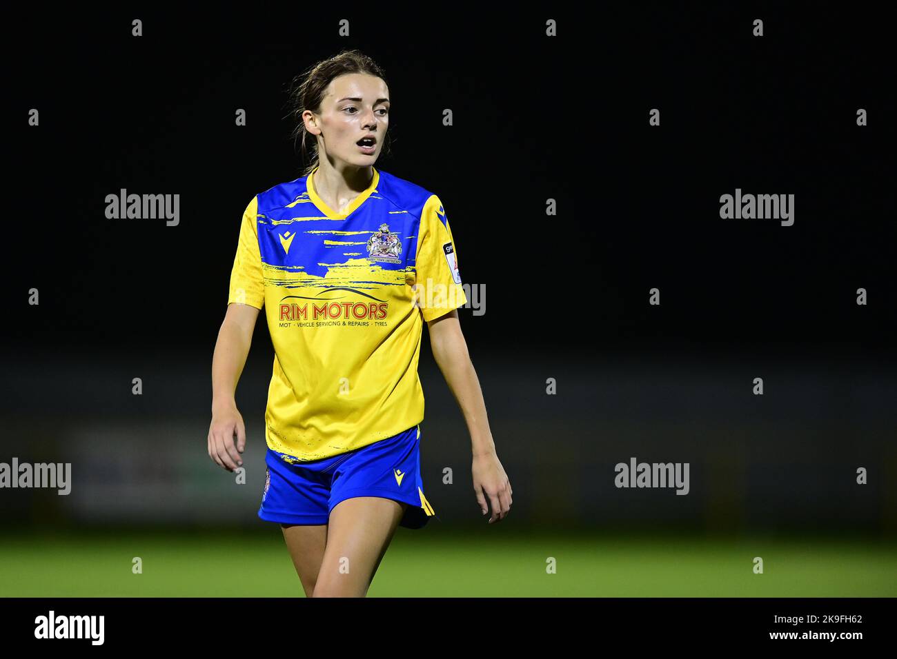 Barry, Wales. 27th Oct, 2022. Anna Houghton of Barry Town Utd Women  - Mandatory by-line: Ashley Crowden  - 27/10/2022 - FOOTBALL - Jenner Park Stadium - Barry, Wales - Barry Town United Women vs Aberystwyth Town Women’s FC - Genero Adran Premier Phase 1 22/23 Credit: Ashley Crowden/Alamy Live News Stock Photo