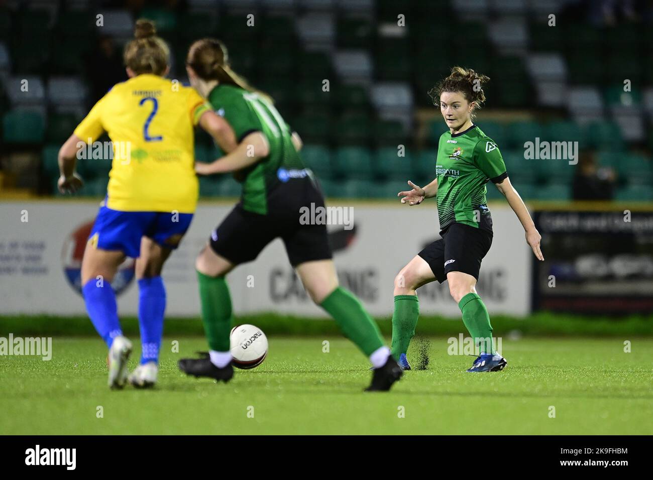 Barry, Wales. 27th Oct, 2022. Shauna Chambers of Aberystwyth Town FC  - Mandatory by-line: Ashley Crowden  - 27/10/2022 - FOOTBALL - Jenner Park Stadium - Barry, Wales - Barry Town United Women vs Aberystwyth Town Women’s FC - Genero Adran Premier Phase 1 22/23 Credit: Ashley Crowden/Alamy Live News Stock Photo