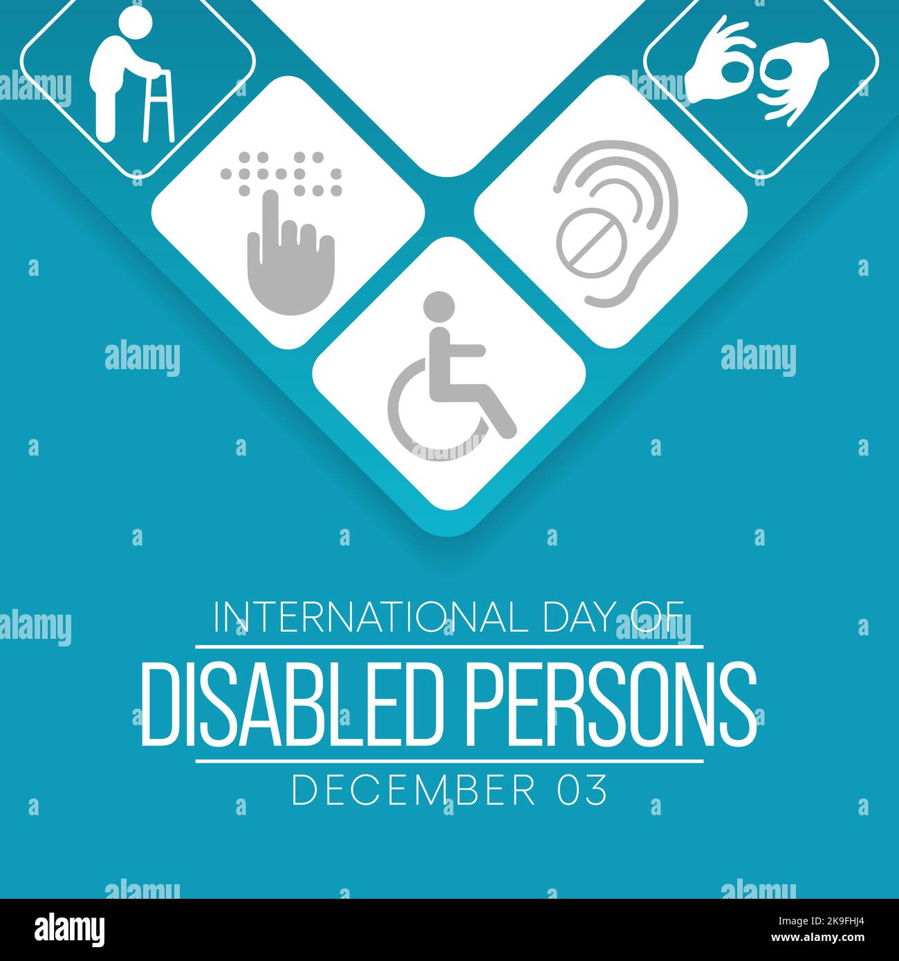 International Day of Persons with Disabilities (IDPD) is celebrated every year on 3 December. Stock Vector