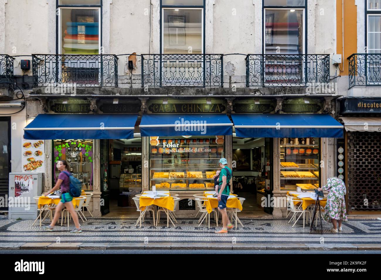 LISBON, PORTUGAL, 28th JUNE 2022: View of the vintage restaurant , Casa Chineza, a vintage restaurant specialized in portuguese cuisine founded in 186 Stock Photo