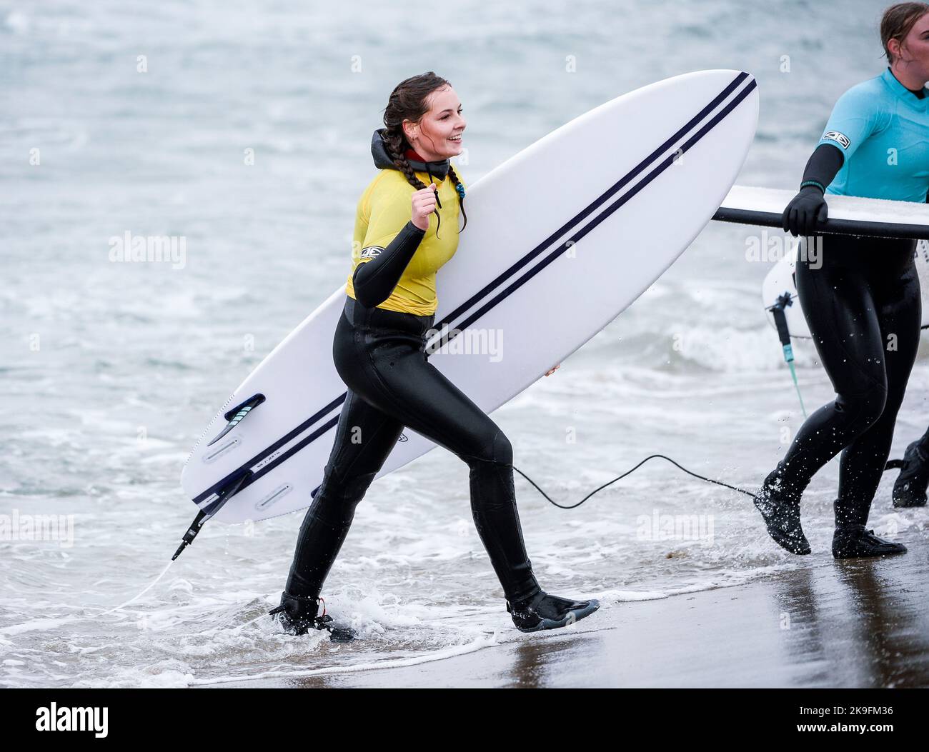 Bore, Norway 20221028.Princess Ingrid Alexandra takes part in the National Championships in wave surfing at Borestranden on Jaeren in Rogaland. Photo: Carina Johansen / NTB Stock Photo