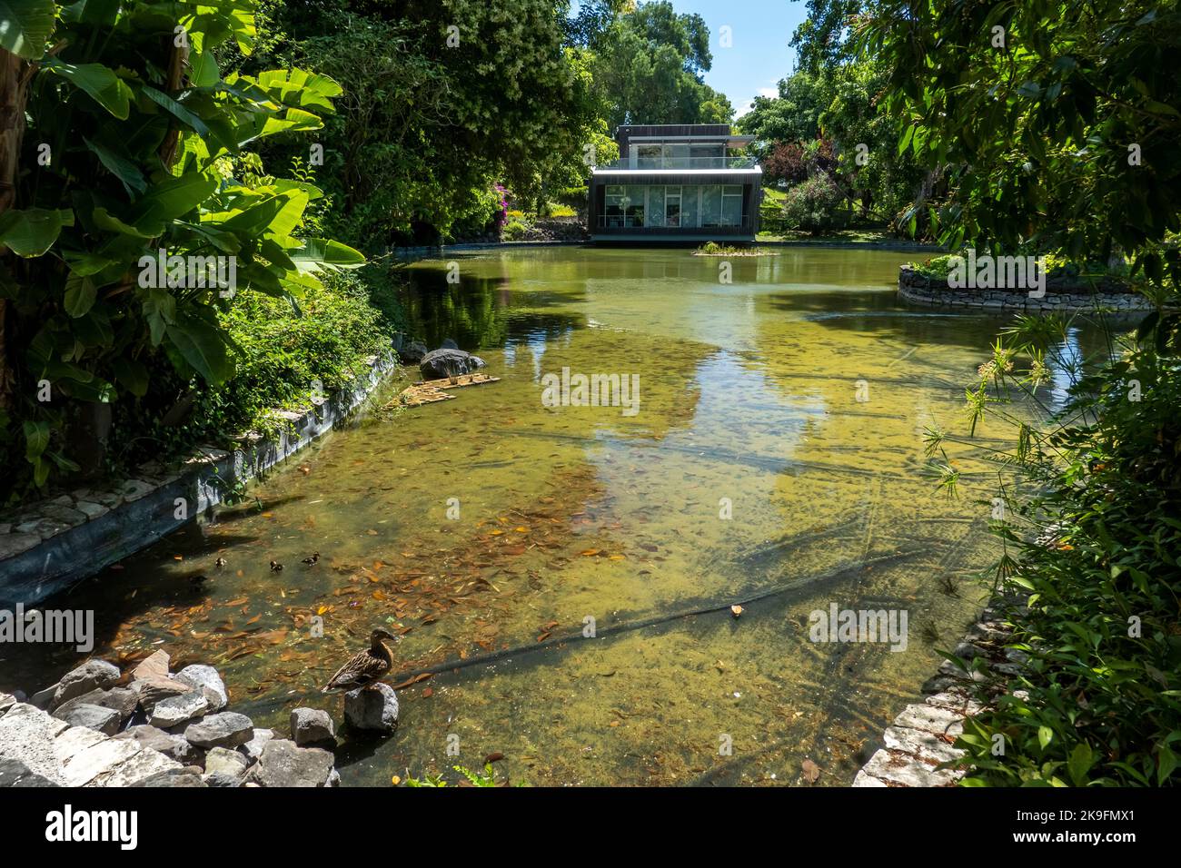 Exterior view of a section from the Cold Greenhouse garden located in Lisbon, Portugal Stock