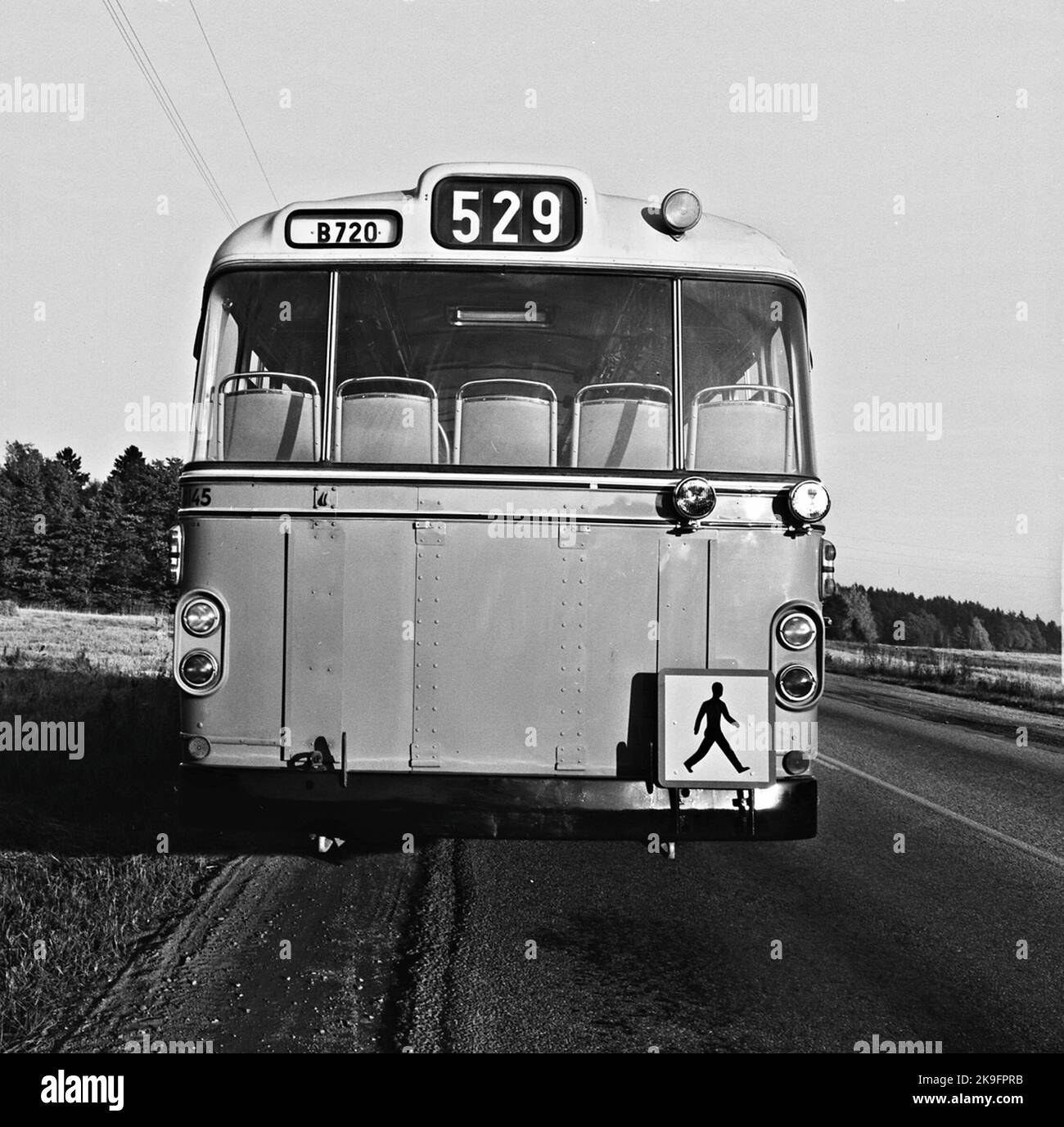 Right traffic bus, Råsta Stock Photo - Alamy