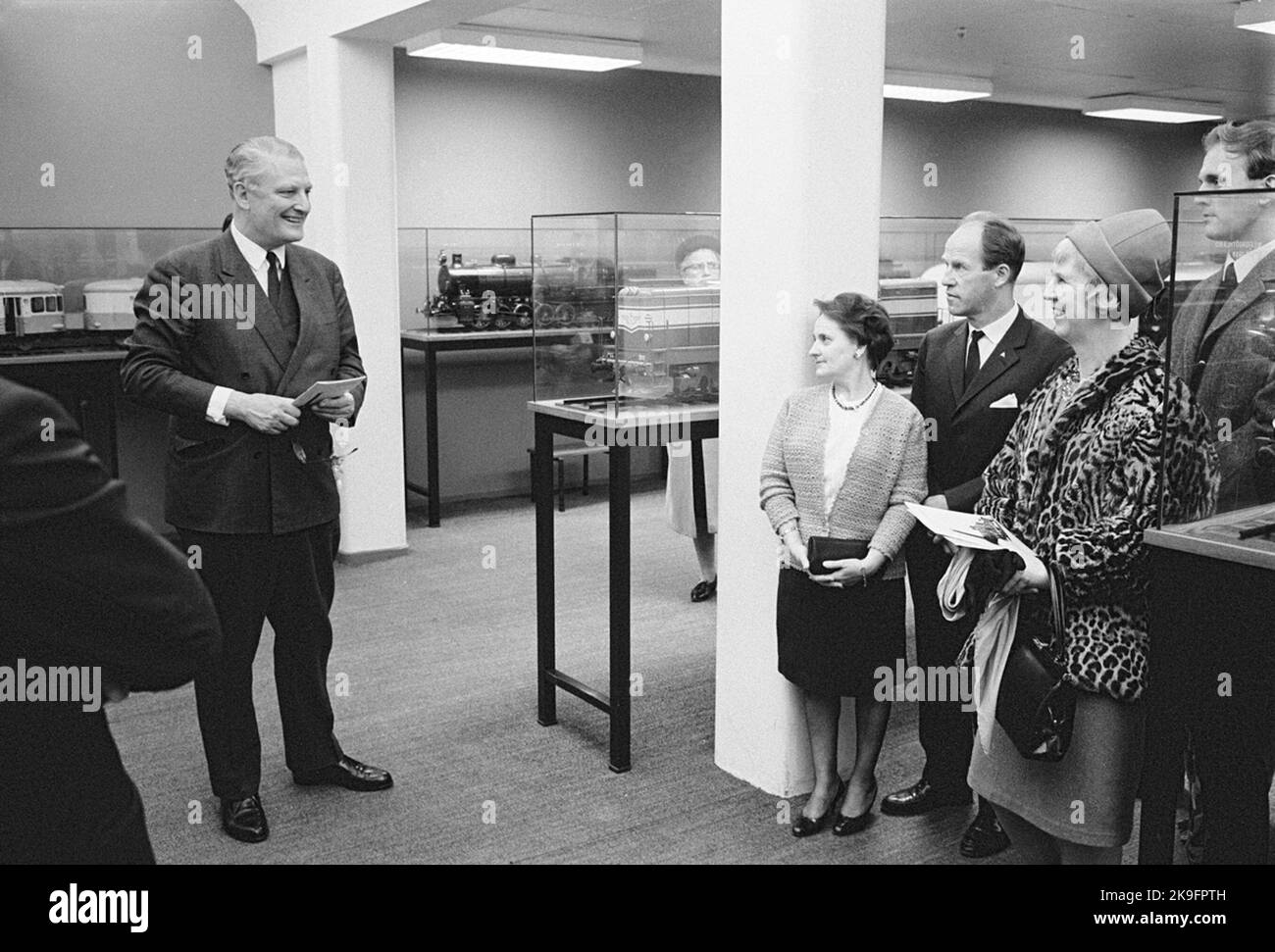 Model hall. Director General Upmark and Exhibition Visitor Model ...