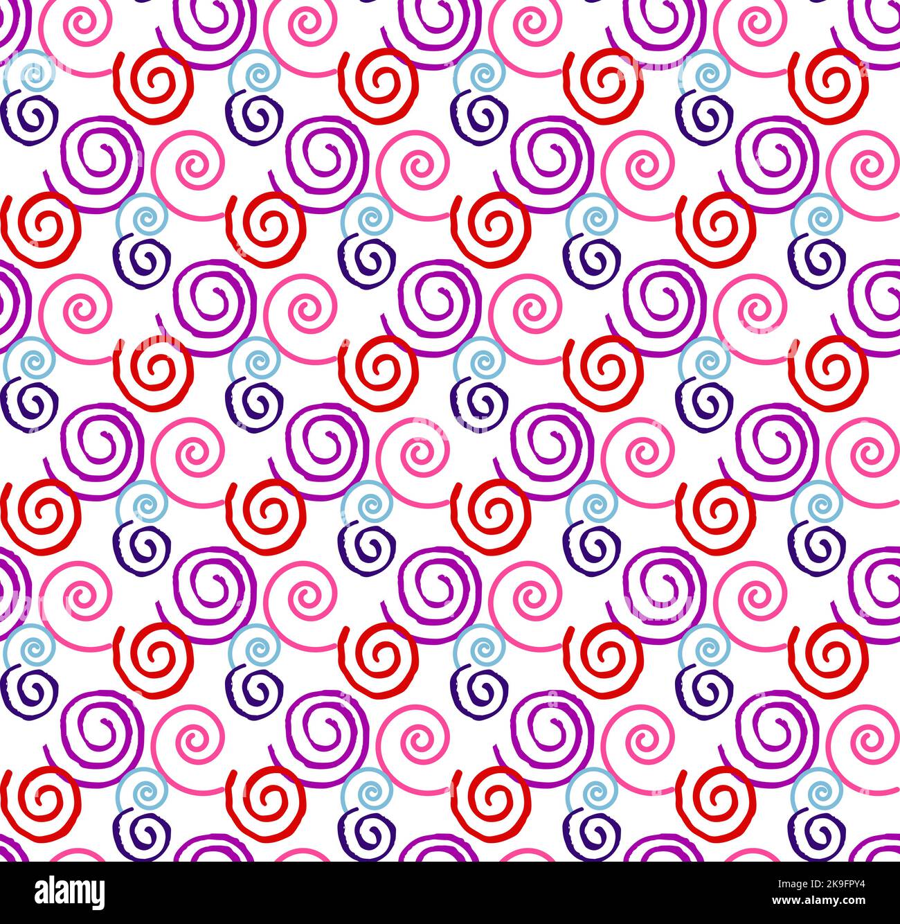 Minimalistic vector texture made of colored spirals Stock Vector