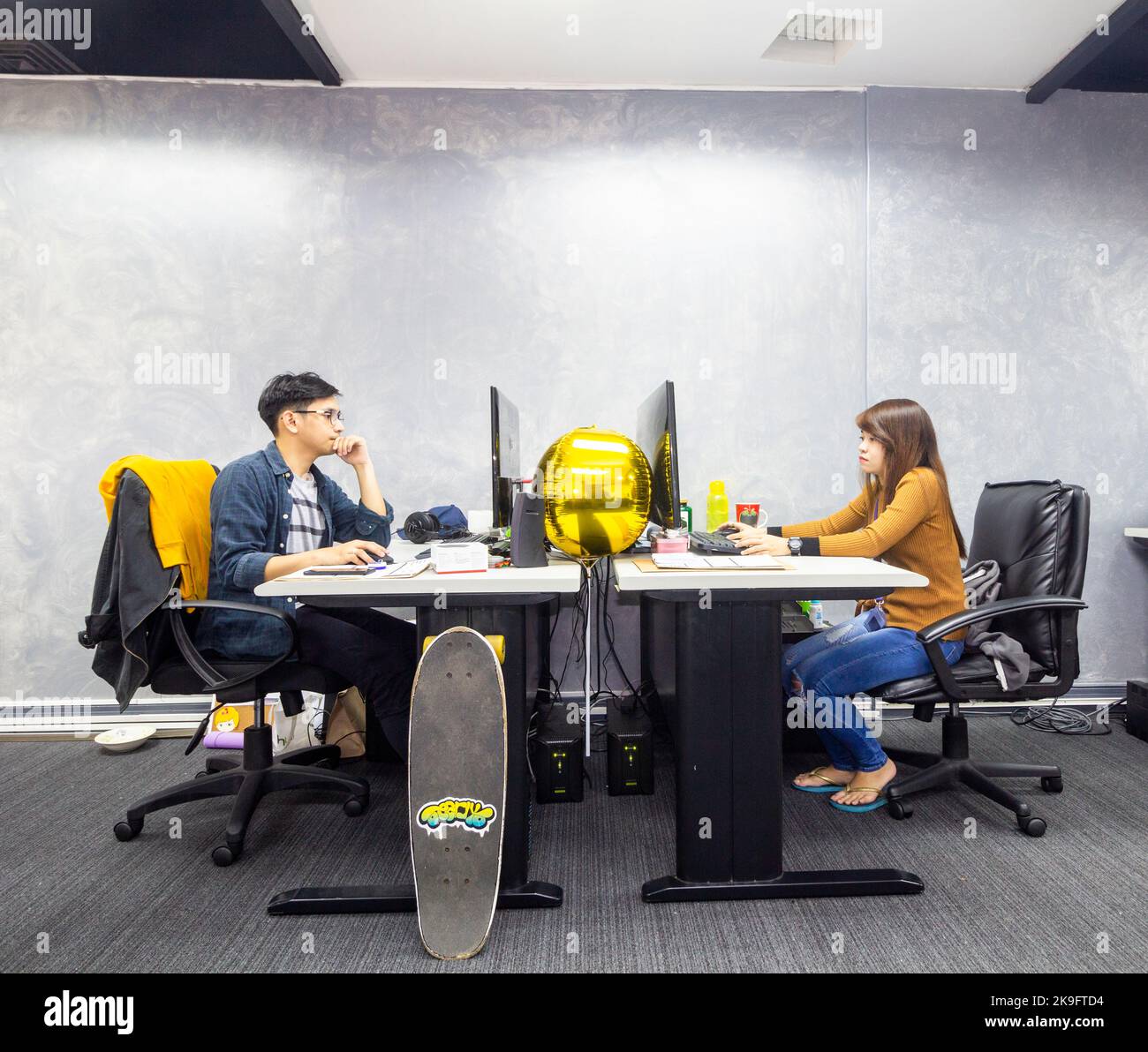 Inside a design and architecture firm in Metro Manila, Philippines Stock Photo