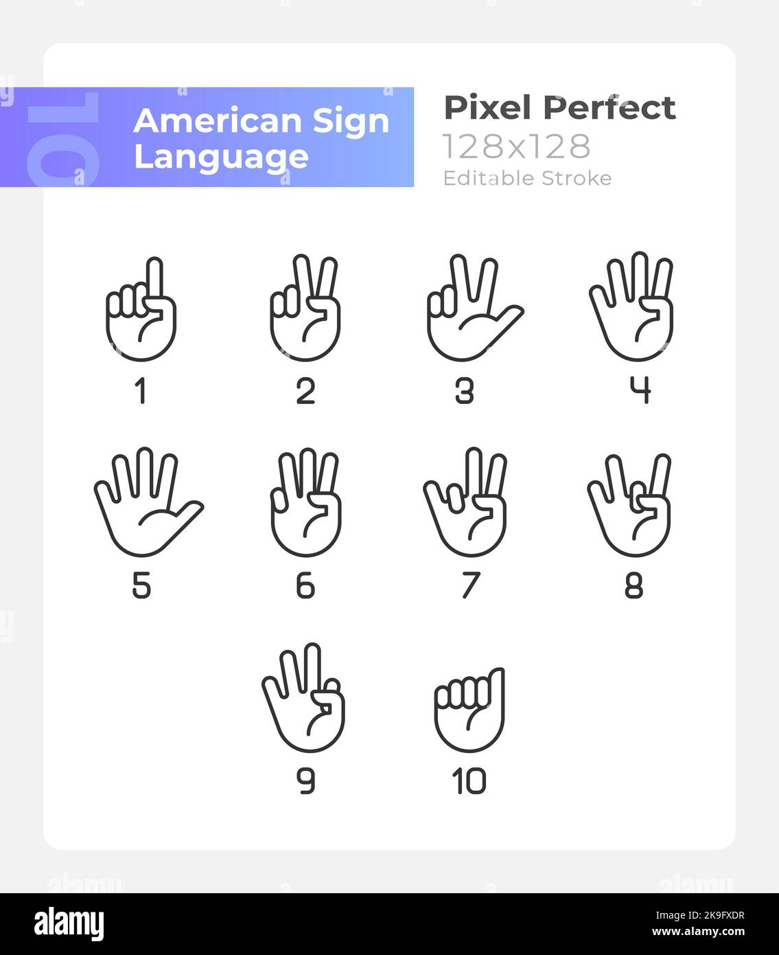 Asl icons Stock Vector Images - Alamy